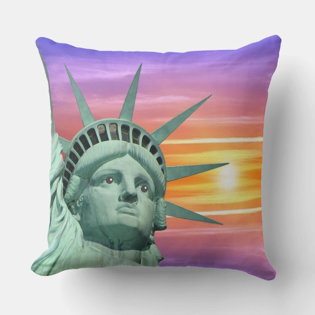 Lady Liberty and Sunrise Cushion (Front)