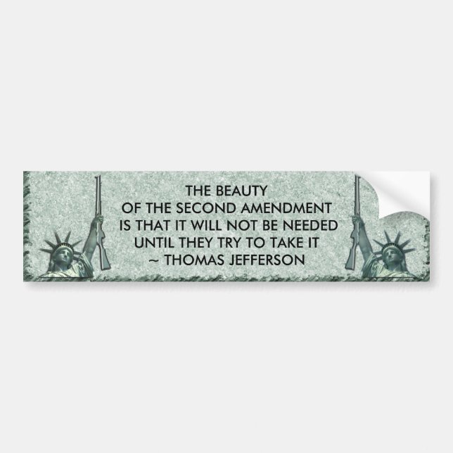 LADY LIBERTY BUMPER STICKER -  2ND AMENDMENT (Front)