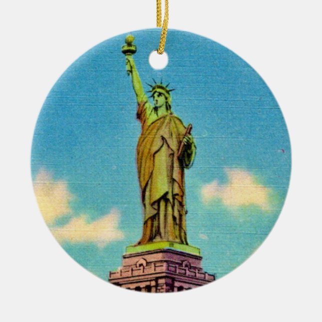 Lady Liberty Ceramic Tree Decoration (Front)