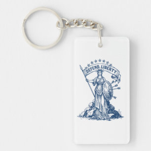 Lady Liberty – DEFEND Liberty Patriotic Design Key Ring