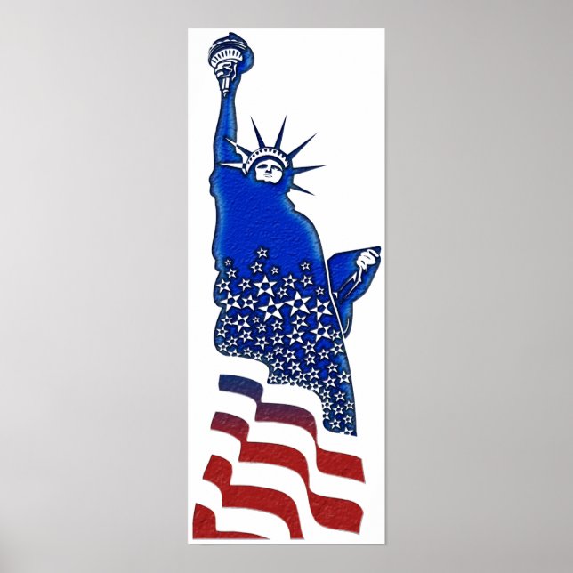 Lady  Liberty in red, white and blue Poster (Front)