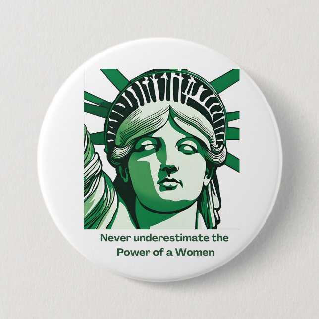 Lady Liberty Kamala Harris 2024 button (Front)