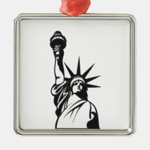 Lady Liberty Metal Tree Decoration