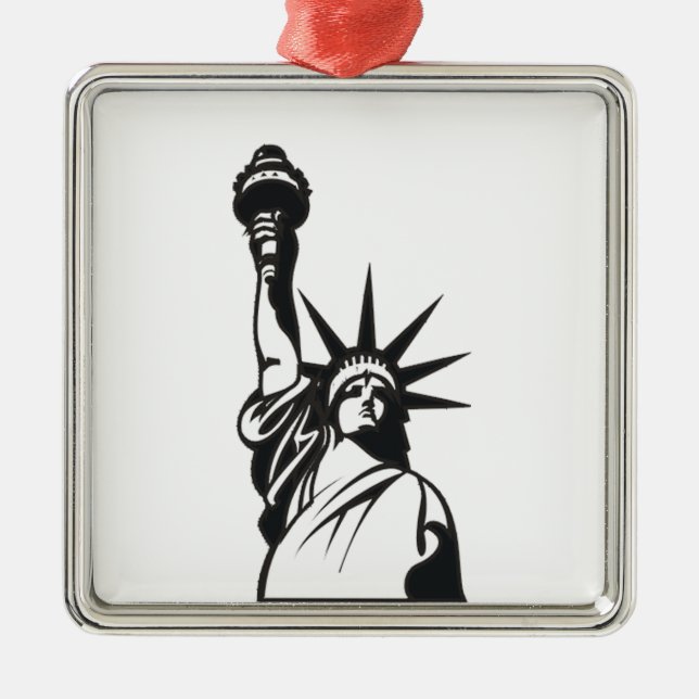 Lady Liberty Metal Tree Decoration (Front)