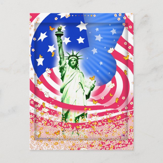 Lady Liberty, New York Postcard (Front)