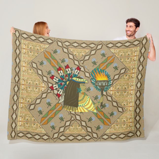 "Lady Liberty of the West" Fleece Blanket (In Situ)