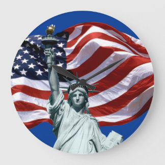 Lady Liberty, Old Glory Wall Clock