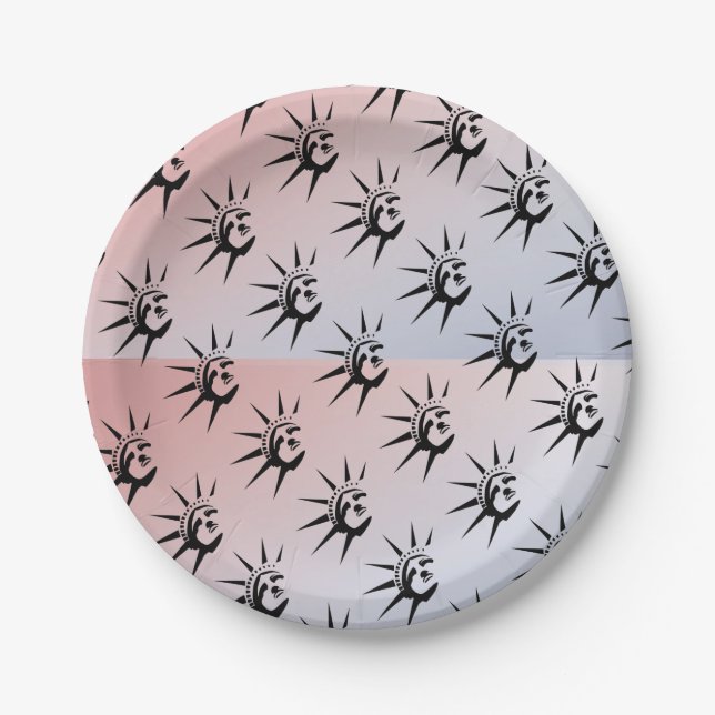 Lady Liberty Paper Plate (Front)