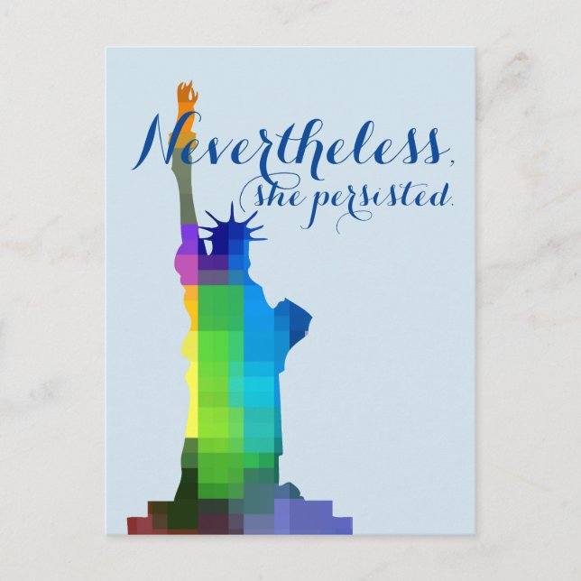 Lady Liberty Persisted Postcard (Front)