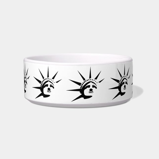 Lady Liberty Pet Bowl (Left)