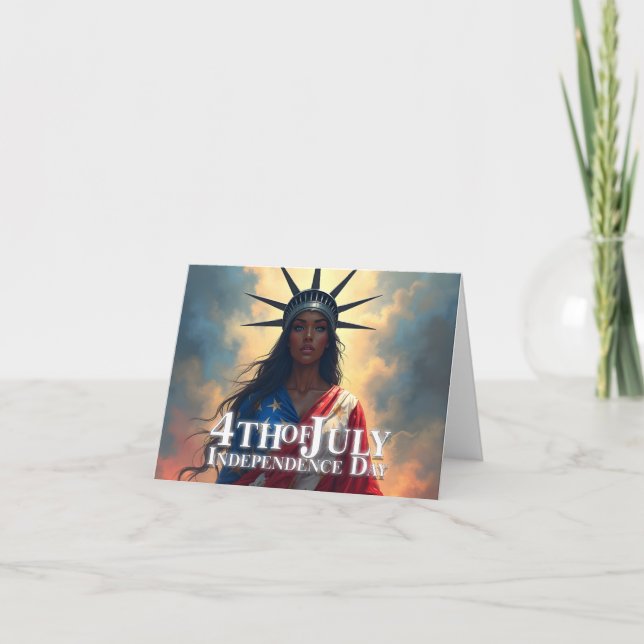 Lady Liberty Reimagined – A New Face of Freedom Card (Front)