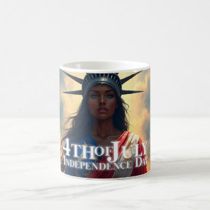 Lady Liberty Reimagined – A New Face of Freedom Coffee Mug