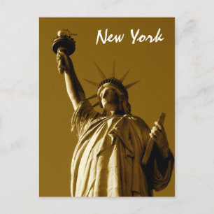 Lady Liberty (sepia) Postcard