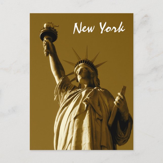 Lady Liberty (sepia) Postcard (Front)
