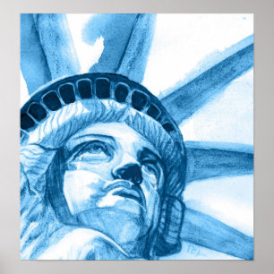Lady Liberty tears Poster