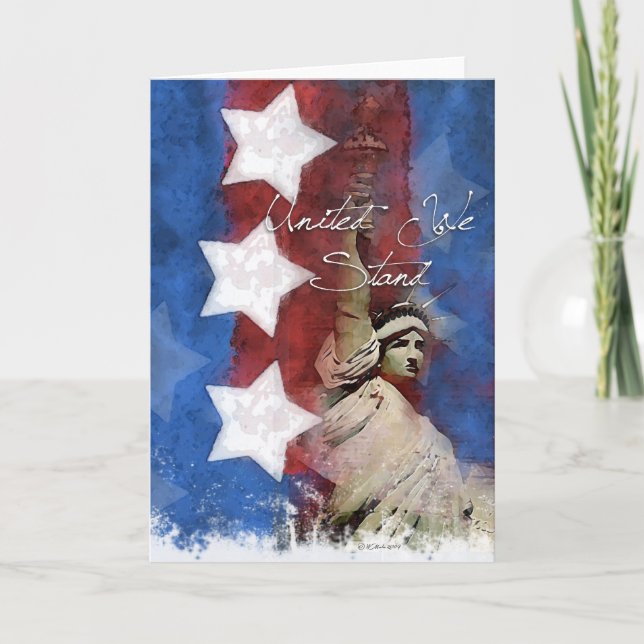 Lady Liberty Troop Support greeting card (Front)