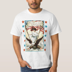 Lady Liberty with Eagle and Stars Tshirt