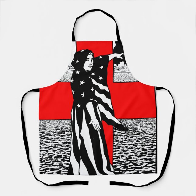 Lady Liberty WWI US Patriotic Poster 1918 Apron (Front)