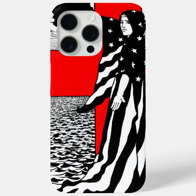 Lady Liberty WWI US Patriotic Poster 1918 Case-Mate iPhone Case (Back)