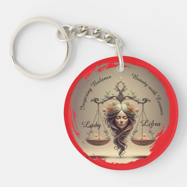 Lady Libra Keychain (Front)