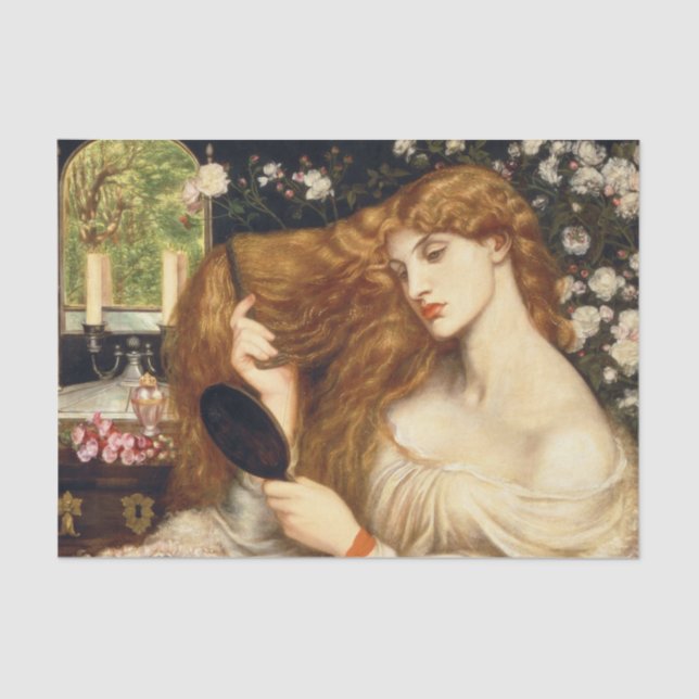 Lady Lilith by Dante Gabriel Rossetti Tissue Paper (Front)