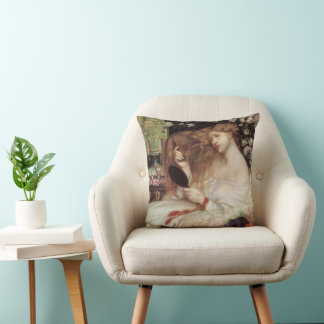 Lady Lilith by Rossetti, Vintage Victorian Portait Cushion