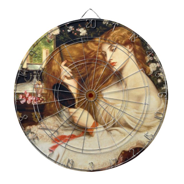 Lady Lilith (Stunning Beauty with Long Red Hair) Dartboard (Front)