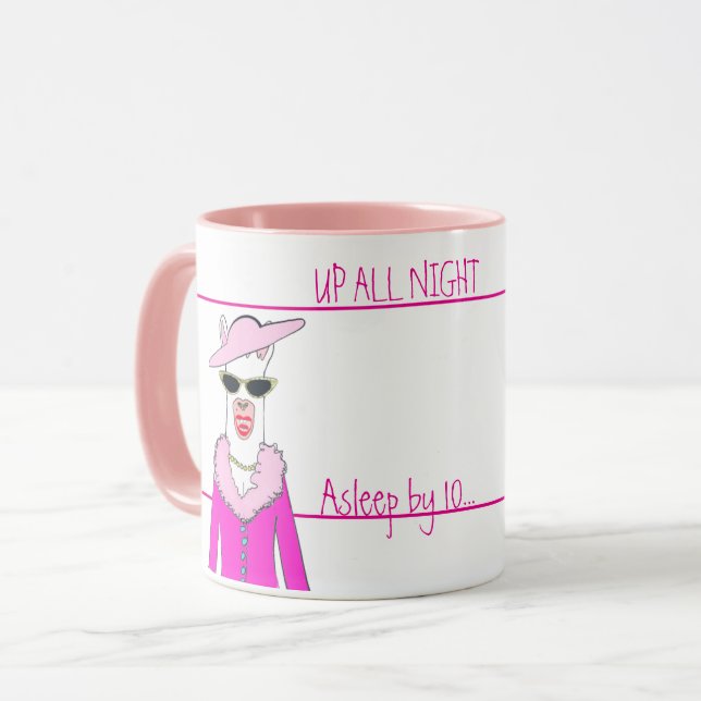 Lady Llama Moderation Coffee Mug (Front Left)