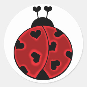 Lady Love Bug Stickers