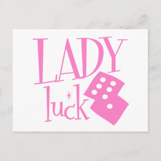 Lady Luck Dice Postcard