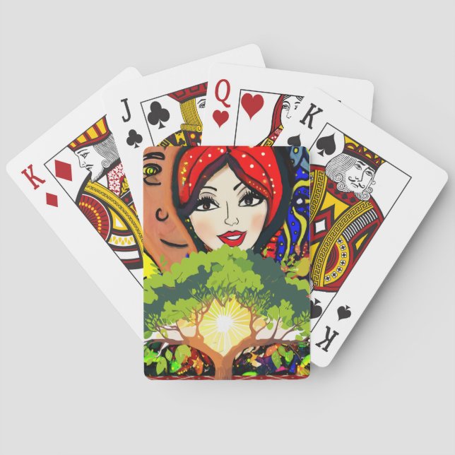 Lady Luck Game Night  Playing Cards (Back)