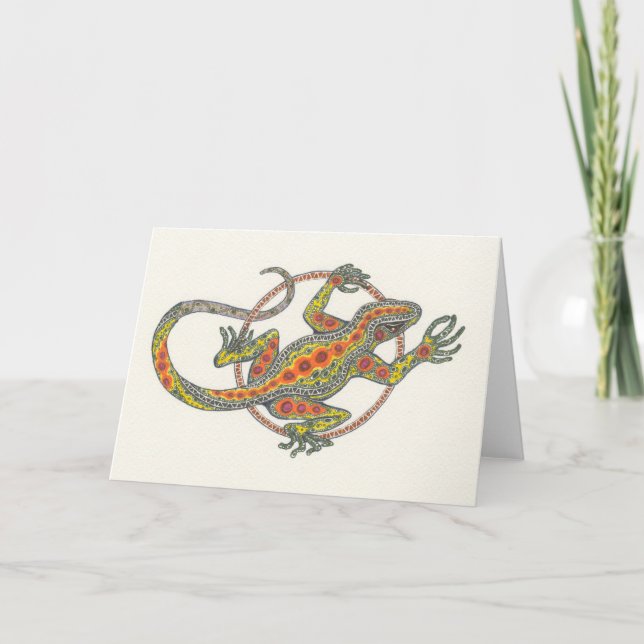 "Lady Luck" Lizard Notecard (Front)