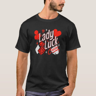 Lady Luck Rockabilly 50's Casino Games Card Player T-Shirt