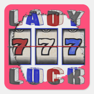 Lady Luck Square Sticker