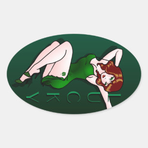 Lady Luck Stickers Lucky Charm Pin-up Sticker