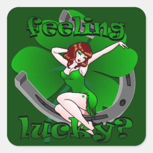 Lady Luck Stickers Lucky Charm Pin-up Sticker