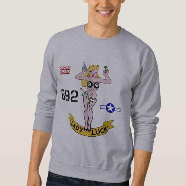 Lady Luck WWII Nose Art Sweatshirt (Front)