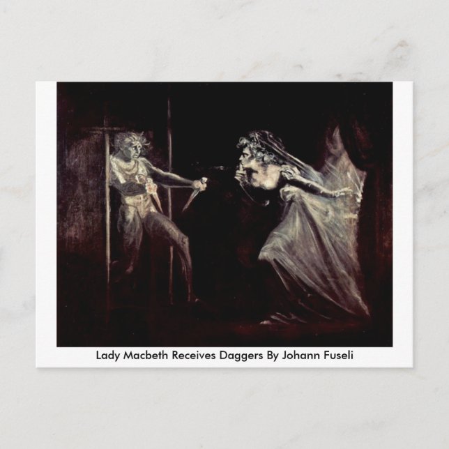 Lady Macbeth Receives Daggers By Johann Fuseli Postcard (Front)