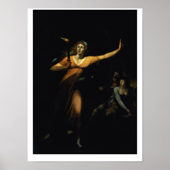Lady Macbeth Sleepwalking, 1783 (oil on canvas) Poster (Front)