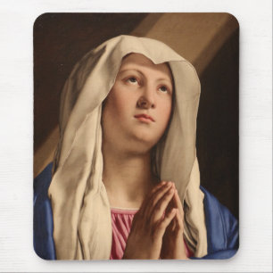 Lady Madonna Praying (Virgin Mary) (Christian Art) Mouse Mat