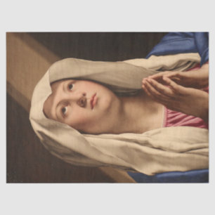 Lady Madonna Praying (Virgin Mary) (Christian Art) Tissue Paper