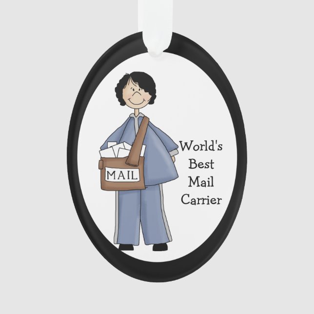 Lady Mail Carrier AcrylicThank You Ornament (Front)