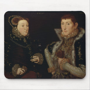 Lady Mary Nevill and her son Gregory Fiennes Mouse Mat