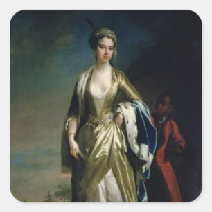 Lady Mary Wortley Montagu, c.1725 Square Sticker