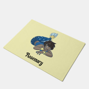 Lady mermaid custom name doormat