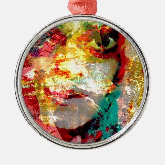 lady metal tree decoration (Front)