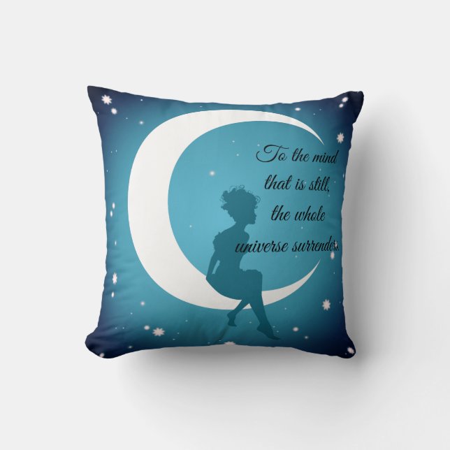 Lady Moon Throw Pillow (Front)