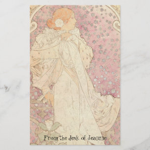 Lady Mucha Faux Handmade Paper Stationery