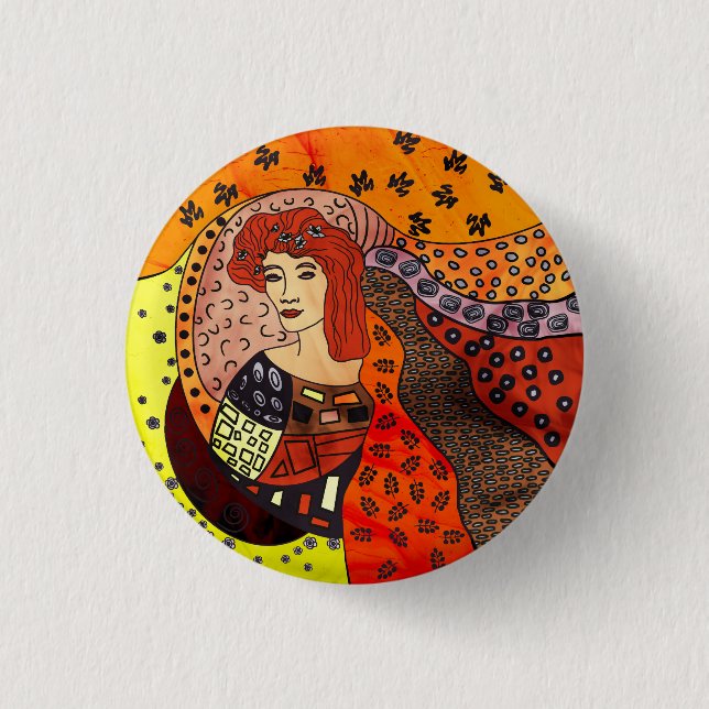 Lady Nature 3 Cm Round Badge (Front)