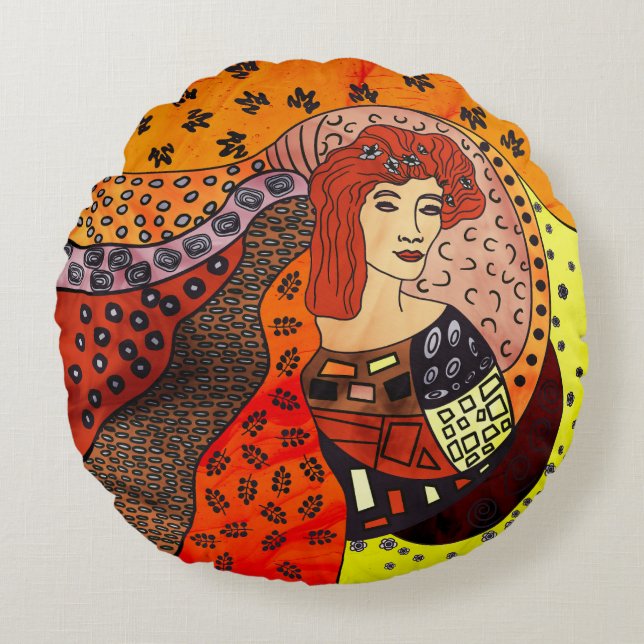 Lady Nature Round Cushion (Front)